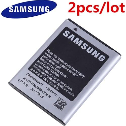 2pcs/lot SAMSUNG EB494353VU For Samsung S5330 S5232 C6712 S5750 GT-S5570 i559 S5570 Genuine Battery 1200mAh Replacement Battery