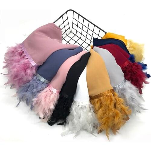 Hot Sale 2020 NEW Spring Chiffon Scarf Women Elegant Shawl Female Luxury Scarf Ladies Solid Head Scarf Feather Bandana 10pcs/lot