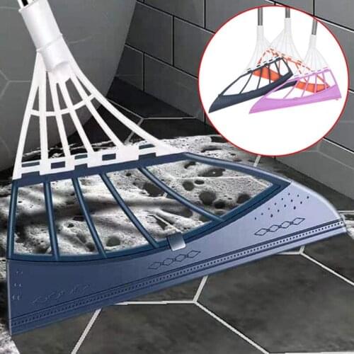 Rubber Broom Hand Push Sweeper Magic Broom Floor Wiper Squeegee For Floor Cleaning Floor Squeegee Sweeping Brush Pet Hair Broom