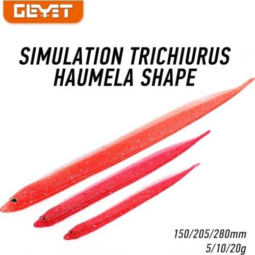 2PCS Big Hairtail Bait 200mm/280mm Artificial soft lure Swim Eel Sea Saline water Tackle Grouper Kanpachil Fishing Lures