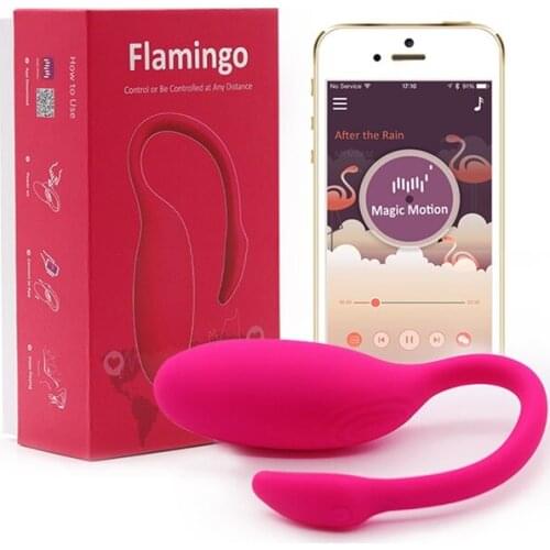 Flamingo shaped Magic Motion Smart APP Bluetooth Vibrator Wireless Remote Control Clitoris G-spot Simulator Sex Toy for Woman