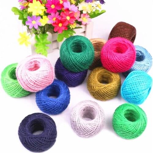 25Meter/roll Natural Hessian Burlap Jute Twine Rope for Wedding Party Decor Ribbon for DIY Party Craft Decorations