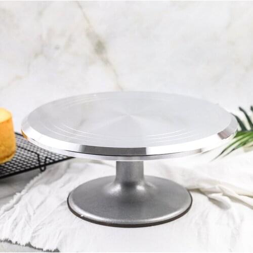 Revolving Cake Stand Aluminium Alloy Ktichen Baking Rotating Cake Turntable Metal Table Mounted Cream Cake Decorating Tools