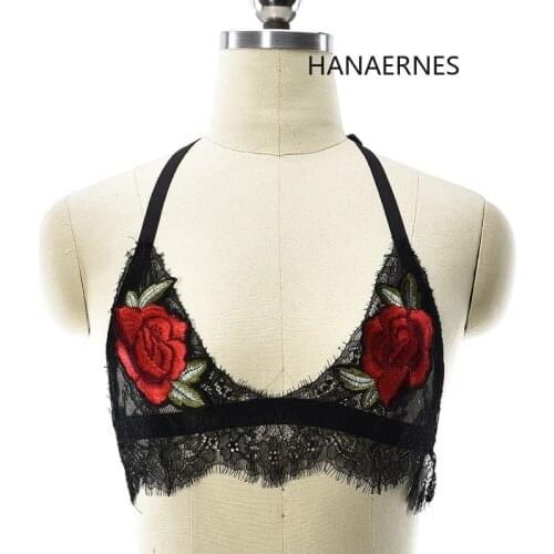 Womens Flower Net Sexy Goth Clothes Lingerie Cage Body Harness Bra Bandage Crop Top Bustier Underwear Bondage Harness Bra