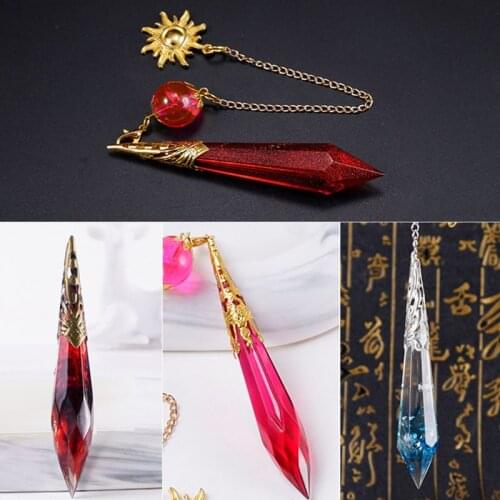 1 Set Crystal Epoxy Resin Mold Pendulum Casting Silicone Mould Crafts Making Too A0KD