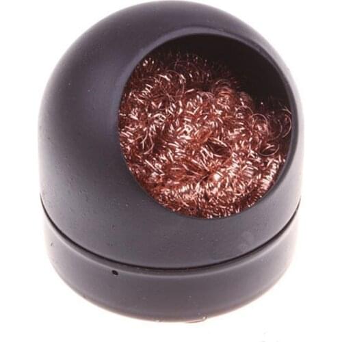 1pc Welding Soldering Solder Iron Tip Cleaner Cleaning Steel Wire With Stand Set soldering iron stand adjustable Brand New