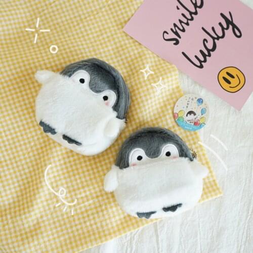 11CM Cute Penguin Plush Purse Penguin Coin Card Wallet Pendant High Quality Plush Bag Ornaments Decor Kawaii Girls Kids Gift Toy