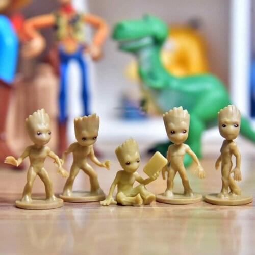 5PCS/lot 2.5-4cm Original bulk cargo tree man grut superhero doll hand-made model ornament toy Mini Doll