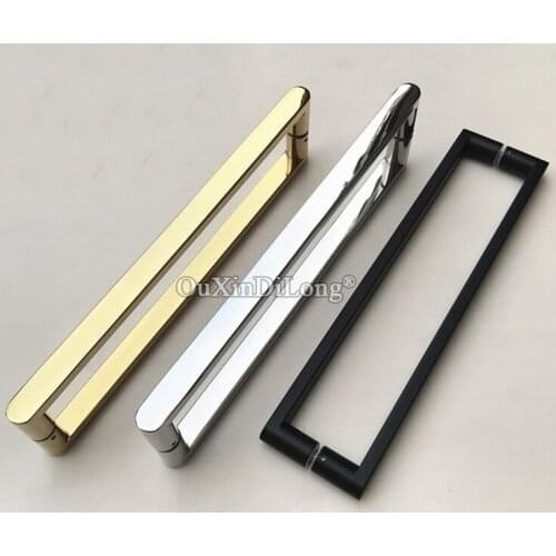 Brand New 1PCS Stainless Steel Frameless Shower Glass Door Handles Pull / Push Handles Gold/Polish Chrome/Dumb Black