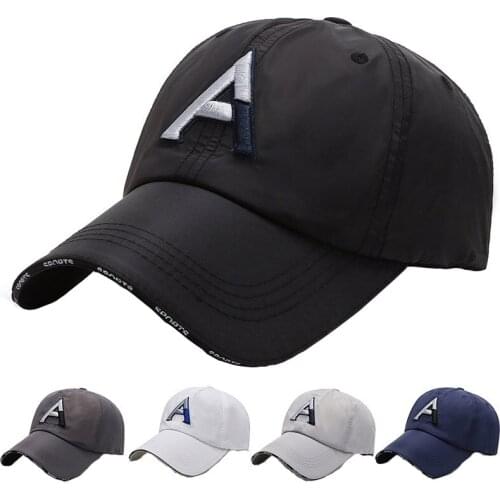 Men Adjustable Mesh Baseball Cap Women Summer Outing Quick-Dry Sun Hat Adult Polyester Breathable Sports Caps Letter Embroidered