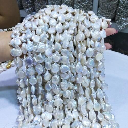 Natural freshwater pearl high quality 36 cm perforated loose beads DIY ladies necklace bracelet production 12-16