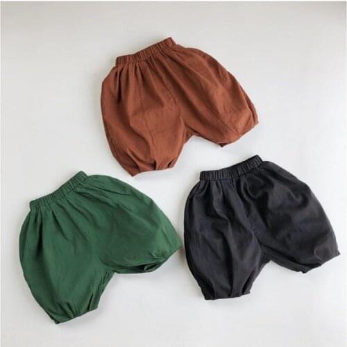 Korean Childrens Wear Childrens 2020 Spring New Boys and Girls Washed Cotton Soft Pants