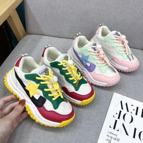 KINE PANDA Autumn Kids Shoes Girls Sneakers Children zapatillas Boys tenis School Students Breathable 2 4 6 8 10 12 Years Old