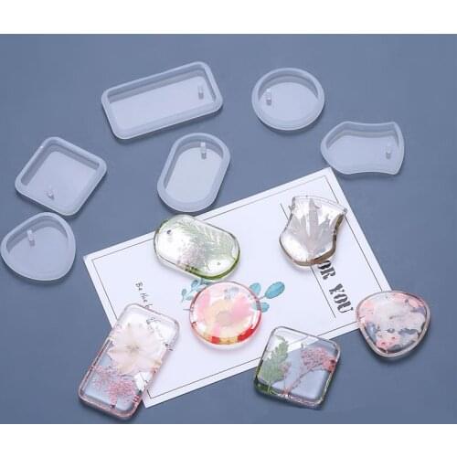 DIY Pendant Epoxy Resin Mold Handmade Key Chain Necklace Pendant Silicone Mold Jewelry Casting Mold Resin Crafts