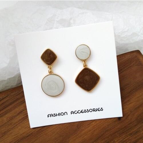 Statement Round Square Rhombus Clip on Earrings Without Piercing For Women Geometric Clip Earrings No Ears Hole Brincos