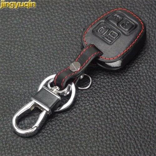 Jingyuqin 2 Buttons Car Leather Key Case Key Bag Key Cover For Toyota /Camry Prius /4Runner /Corolla /RAV4