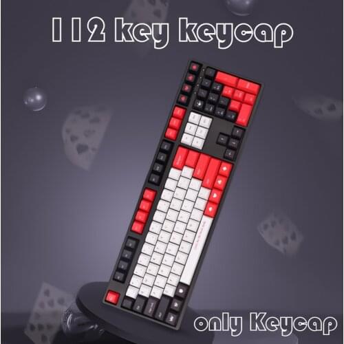 Poker Keycaps Cherry Profile Dye Sub PBT Keycap For Cherry MX Switch 61/87/104/108Mechanical Keyboard