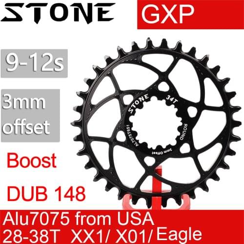 Stone Chainring Round for Boost 148 for sram GXP 3mm Offset X9 X0 XX1 X01 Tooth 30 32 34 36 38 T toothBike Chainwheel 3 mm