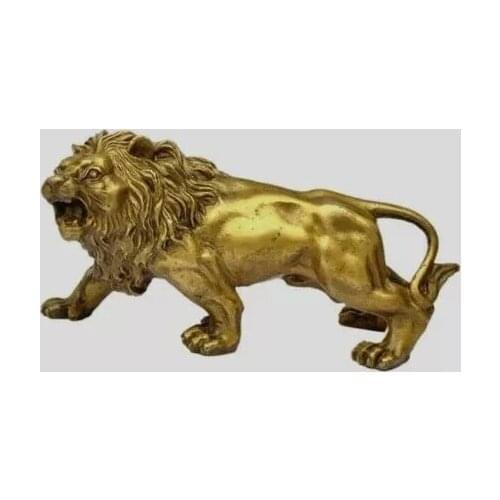 Copper crafts Good copper lion Large decoration bronze factory Pure Brass statue