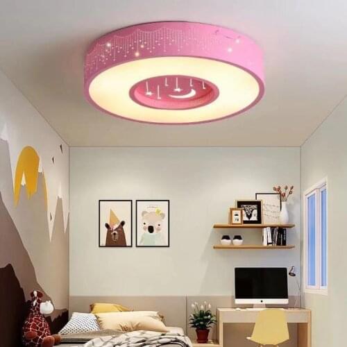 Cartoon led ceiling lamp warm bedroom childrens room boys and girls room lamp creative eye protection iron ceiling lamp