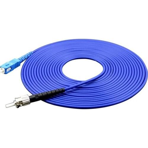 Fibra Optica Free shipping Stock Ready Armoured ST UPC-SC UPC 5PCS SM Fiber Optic Patch Cord Jumper 3.0mm