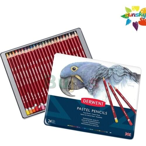 Original Derwent Pastel pencils 12 colors 24 color 36 colors 72 colors Tin box Britain Professtional Art Pencil set