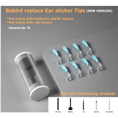 BEBIRD Original Replacement Accessories Set for Otoscope Compatible with Models C3 X17 Pro M9 Pro A2 B2 Pro K10(Latest version)