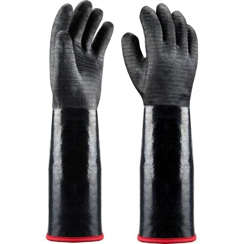 BBQ Gloves Neoprene-Coating Versatile Grill Gloves 18in/45.72cm Heat Resistance Fireproof Anti-Slip Barbecue Oven Mitts Inkbird