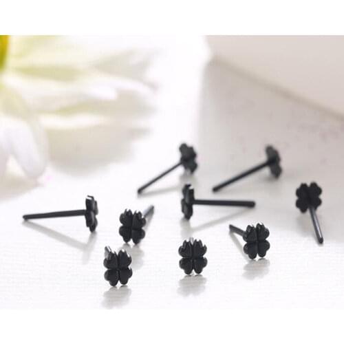 45pairs Stud Earrings ear stick plastic anti-allergic 90pcs plastic ear stick invisible piercing jewelry new black/white color