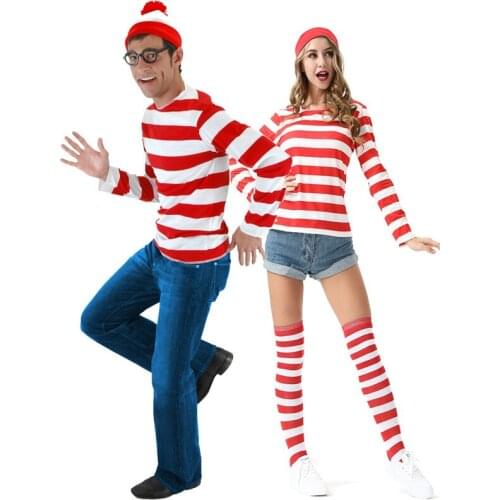 Christmas Costume Cosplay British Anime Smart Warri Striped Polyester Long Sleeve Christmas Clothing Suit Parent Child Suit