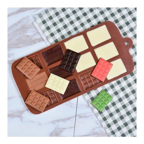 Silicone Mold 12 Even Chocolate Mold Fondant Molds DIY Candy Bar Mould Cake Decoration Tools Kitchen Baking Accessories Silicone
