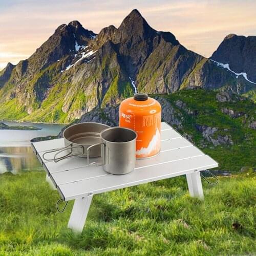 Camping Mini Portable Foldable Table for Outdoor Picnic Barbecue Tours Tableware Ultra Light Folding Computer Bed Desk