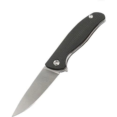 High Quality Ball Bearing Flipper Folding Knife 440C Satin Blade G10 + Stainless Steel Handle CK002