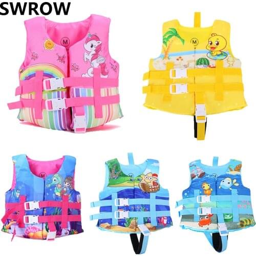 2021 new childrens life jacket cartoon floating jacket girl boy swimsuit sunscreen floating swimming rafting boating equipment
