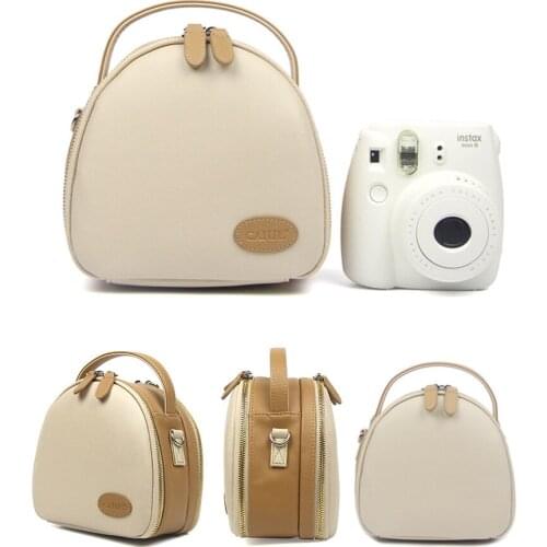 Sling Camera Bag Carry Case PU Leather Handbags Universal for Polaroid Fujifilm Instax Mini 9 8 8 7S 25 50S 70 90 Instant Cam