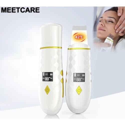 Ultrasonic Heated Deep Cleaning Recharge Skin Scrubber Face Pore Cleaner Blackhead Acne Removal Beauty Skin Care Tool Face Lift