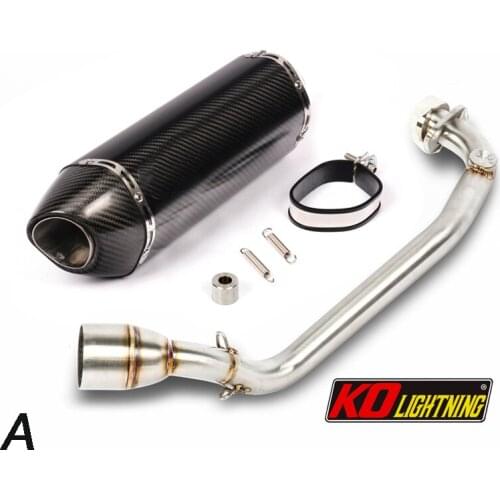 Escape Motorcycle Exhaust Front Link Pipe And 51mm Muffler Stainless Steel Exhaust System For Yamaha SMAX 155 All Years