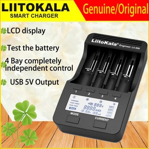 Liitokala Lii-500 Lii-402 battery charger Lii-202 Lii-100 Lii-400 18650 charger for 26650 21700 18650 18350 14500 AA AAA battery