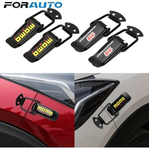 2 Pcs Car Truck Hood Clip Hasp Car Bumper Security Hook Quick Release Fasteners Lock Clip Kit for Racing Auto Accessories