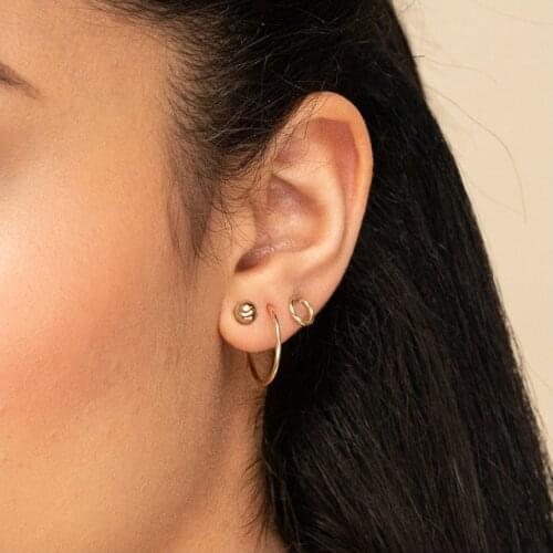 Vintage Tassel Stainless Steel Earrings For Women Bohemian Earrings Set Small Thin stud Earrings 2020 Female Fashion Jewelry