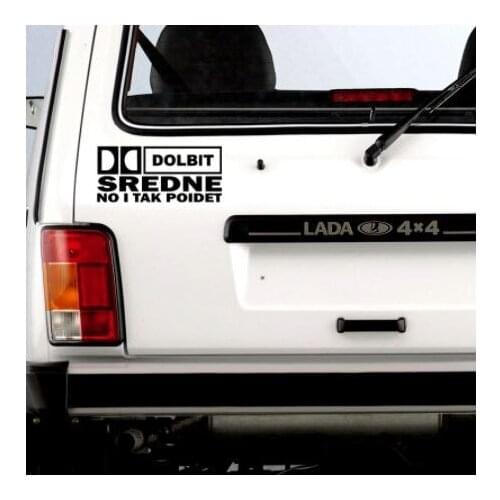 10*22cm dolbit-sredne engraçado adesivo de carro e decalque prata/preto vinil carro auto adesivos N2134