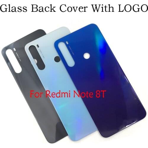 10pcs/lots For Xiaomi Redmi Note 8T Back Door Case Battery Rear Housing Back Cover With Glue Adhesive