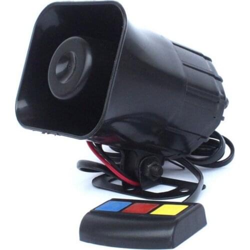 12V 110Db 30W Motorcycle Car Auto Vehicle Truck 3 Sound Tone Loud Horn Siren Police Firemen Ambulance Warning Alarm Loudspeaker