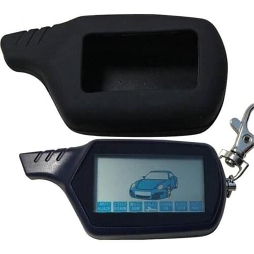 2-way B6 LCD Remote Control Key +Silicone Case for Russian Vehicle Security Two Way Car Alarm System Starline B6 Keychain