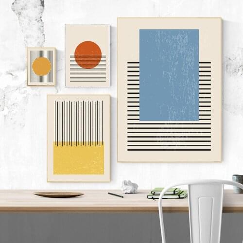 Abstract Geometric Graphic Canvas Painting Scandinavia Styles Wall Art Posters Prints for Living Room Home Decor Unframe