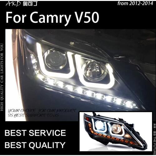 AKD Car Styling for Toyota Camry V50 LED Headlight 2012-2014 Camry LED DRL Hid Head Lamp Angel Eye Bi Xenon Accessories