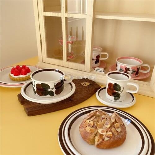 Antique Retro Hand-Painted Flowers Coffee Set Spoons as the Gifts