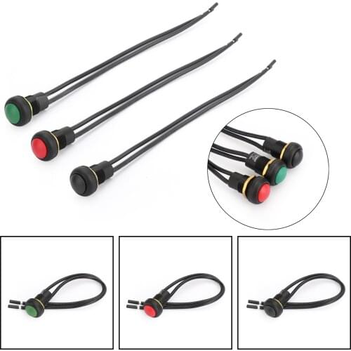 Areyourshop Waterproof Reset Push Button Switch ON OFF Momentary with Wire