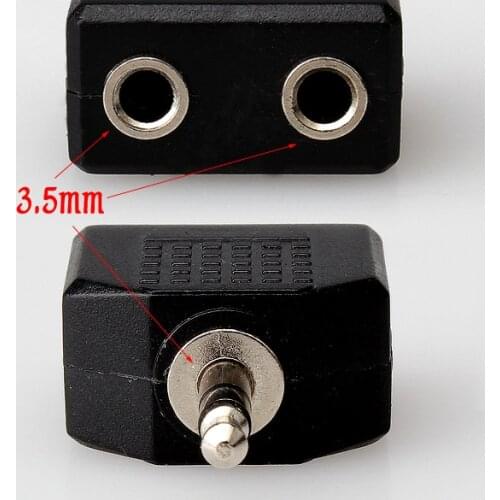 Audio Earphone Headphone Splitter Adapter 3.5mm to 2 Earbuds Stereo Headset