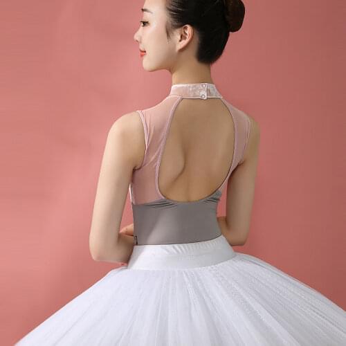 Shinny Velvet Leotards for Girls Gymnastics Unitard Mock Neck Leotard for Dance Elegant Sleeveless Dancing Ballet Costume